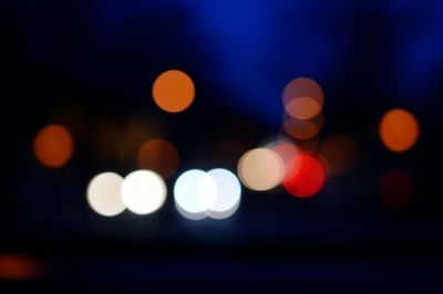 Defocused lights at night