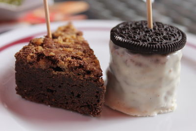 Close-up of chocolate cake