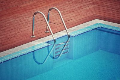 High angle view of swimming pool