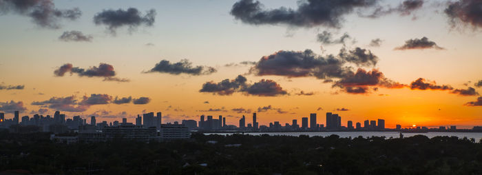Sunset over miami-panorama