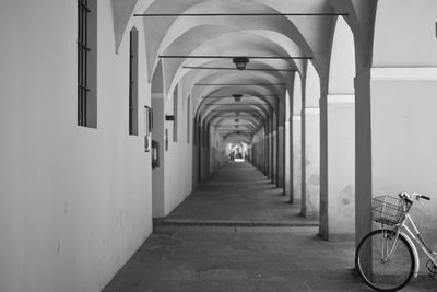 Empty corridor in building