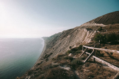 Scenic view of landscape against clear sky