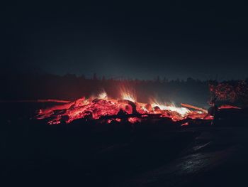 View of sky at night