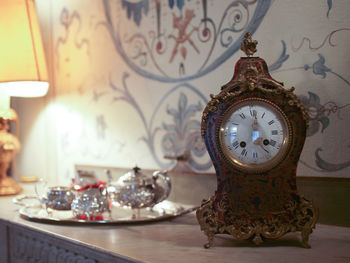 Close-up of antique clock