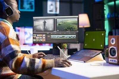 Business colleagues working at office