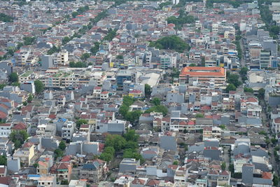 High angle view of townscape