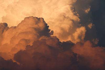 Low angle view of cloudscape during sunset
