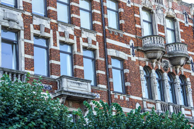 Low angle view of residential building against sky