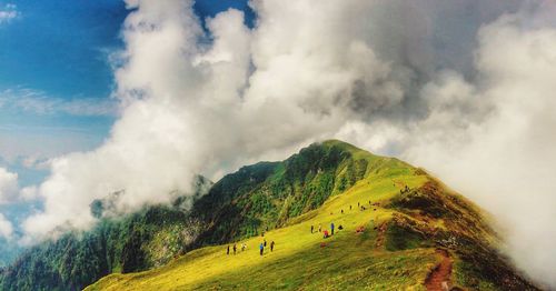 Panoramic view of landscape against sky