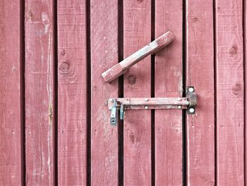 Close-up of wooden closed door