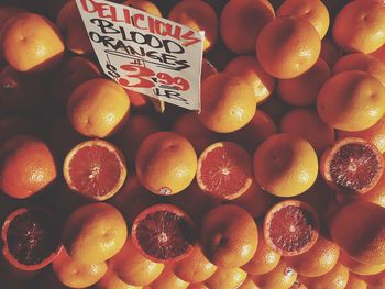 Full frame shot of blood oranges