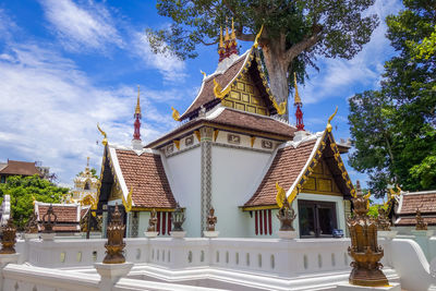 Low angle view of traditional building against sky