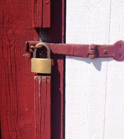 Close-up of closed door