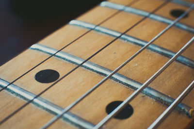 Close-up of guitar strings