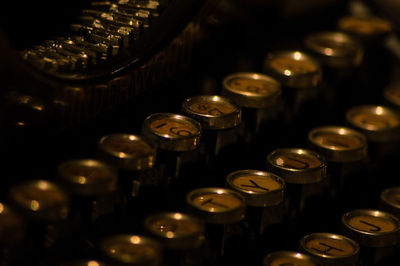 Close-up of vintage typewriter