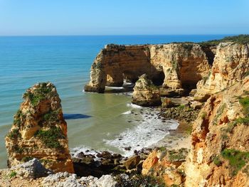 Rock formations in sea