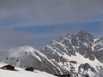 View of snowcapped mountain against sky