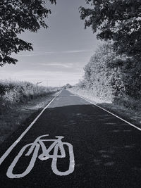 Diminishing perspective on a country road