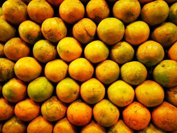 Full frame shot of oranges in market