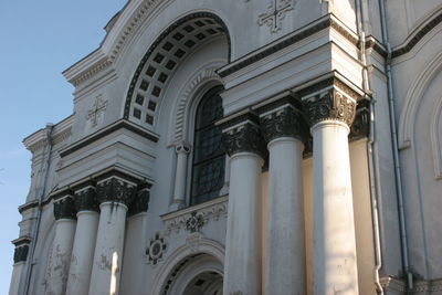 Low angle view of historic building against sky