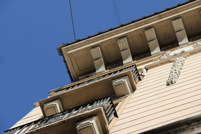 Low angle view of building against clear sky