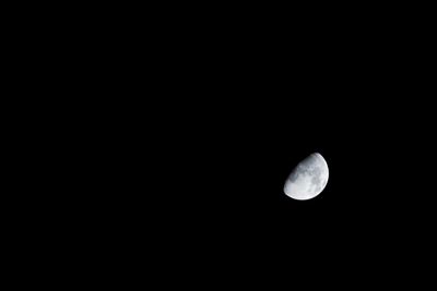 Scenic view of moon against sky at night