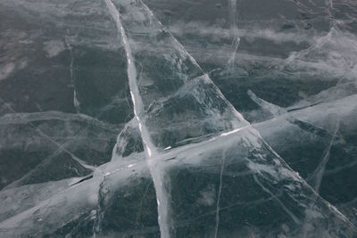 Full frame shot of glass with ice