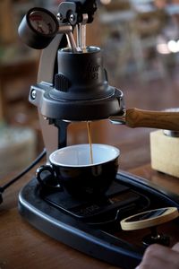 Close-up of coffee on table