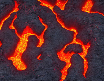 3d rendering of closeup of hot lava eruption