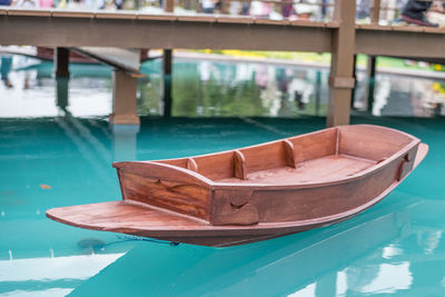 Reflection of swimming pool in lake