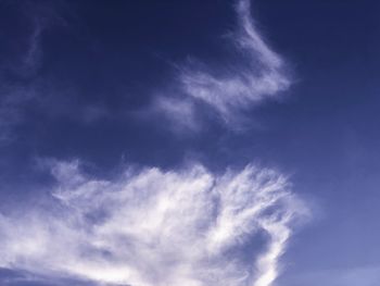 Low angle view of clouds in sky