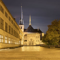 View of historic building against sky in city