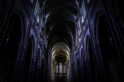 Low angle view of temple in building