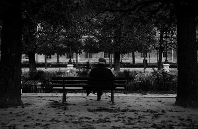 Sitting in a park