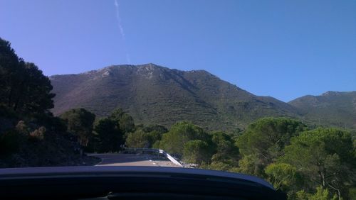 Road passing through mountains