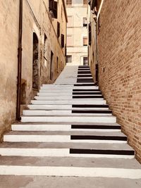 View of staircase in old building