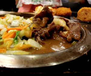 Close-up of food in plate