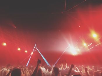 People enjoying music concert