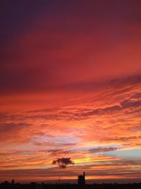 Scenic view of cloudy sky at sunset