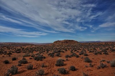 Scenic view of desert against sky