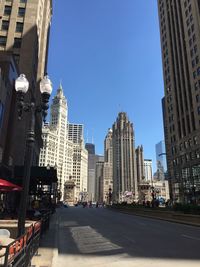 View of skyscrapers in city