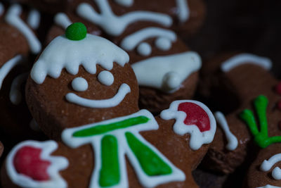 Close-up of cookies on table