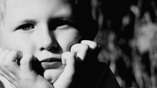 Close-up portrait of boy