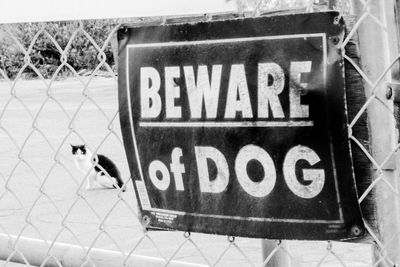 Information sign on wall