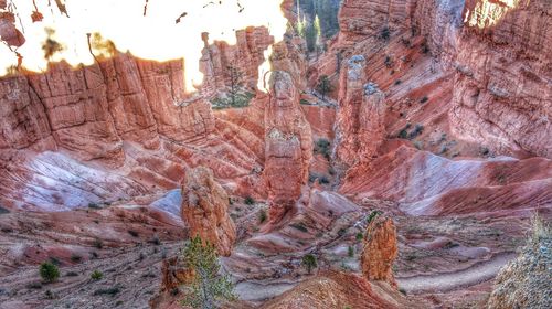 View of rock formations