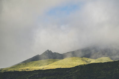 Scenic view of mountain against sky