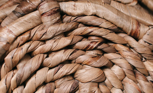 Full frame shot of wicker basket