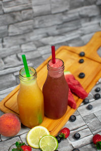 Close-up of drink on table