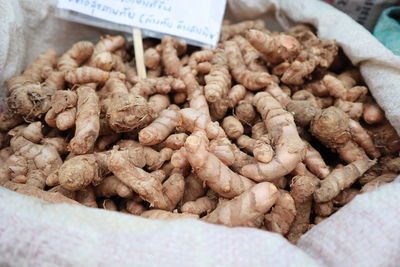 High angle view of roasted for sale in market