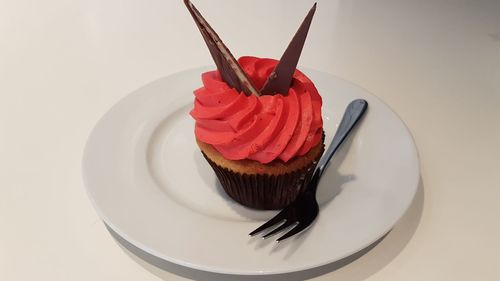 Close-up of cake in plate